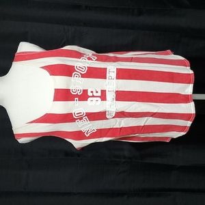 Vintage! Red/white stripe Neo-sport tank